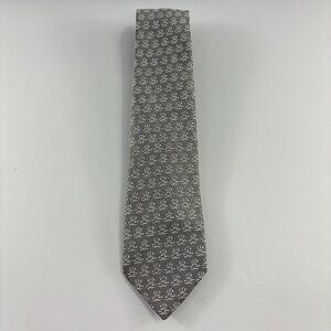 Toye Kenning & Spencer Ltd. London Grey Crowns Men's Tie 3" x 56" Vintage